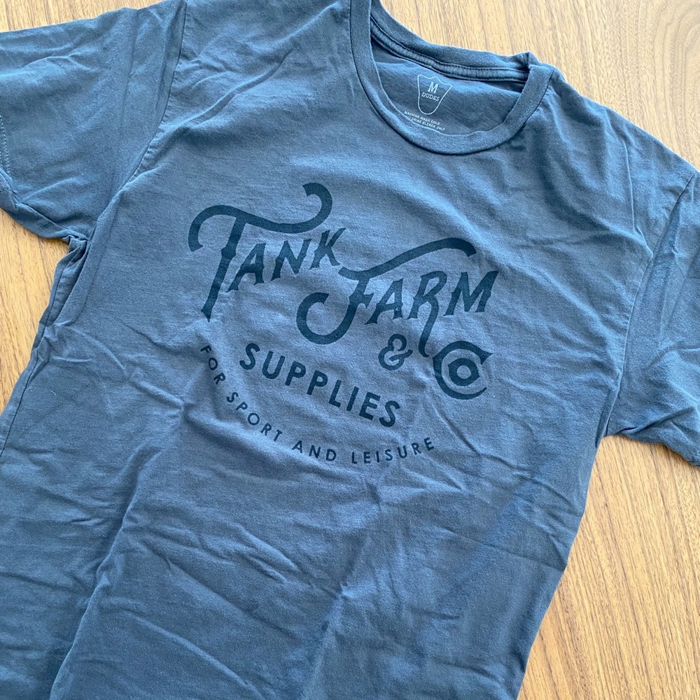 Tankfarm Charcoal Cotton T-shirt-Medium